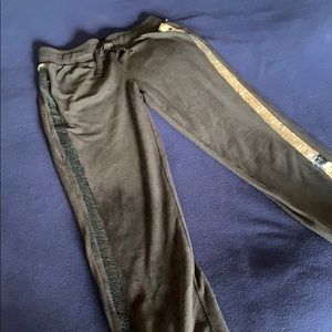More Than Magic velour sequin flip sweatpants